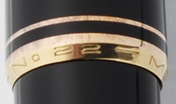 Montblanc 22 Fountain Pen (1960s) - Black, Piston Fill, 14k Broad